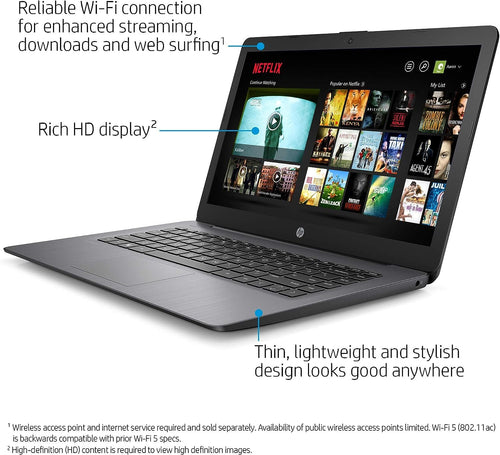 14-inch Laptop, Intel Celeron N4000, 4 GB RAM, 64 GB eMMC, Brilliant Black R668