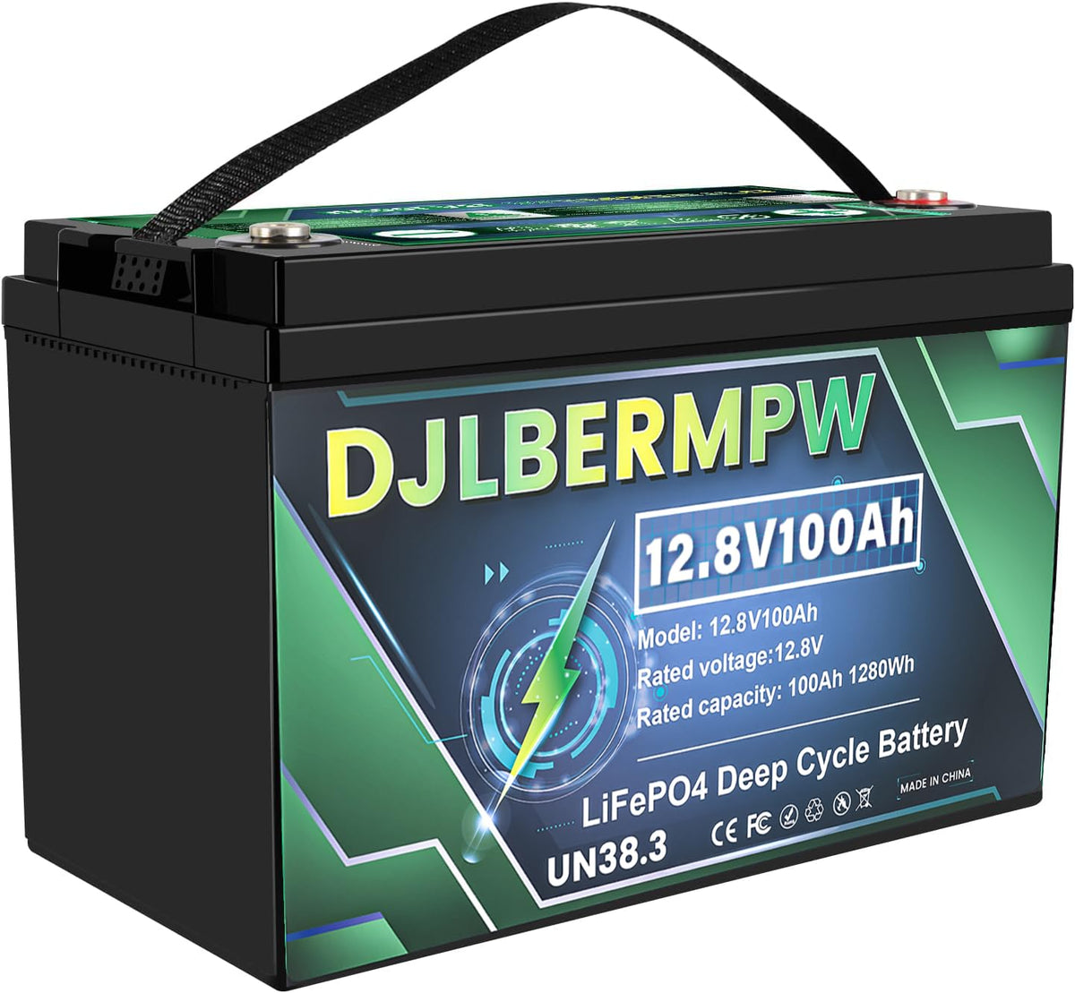 12.8V 100Ah LiFePO4 Lithium Battery E9435