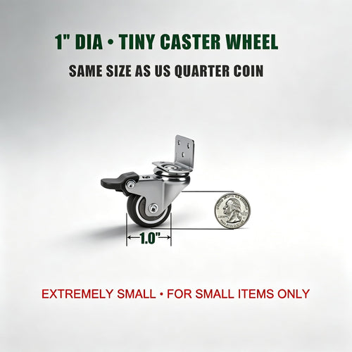 1" Low Profile Caster Wheels Set of 4 K53970