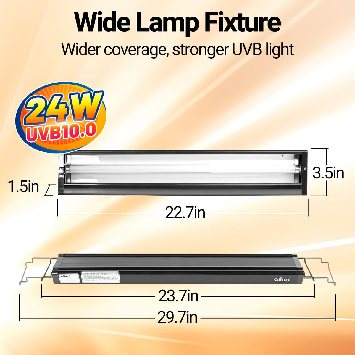 24W UVB 10.0 Reptile Light Fixture Combo Kit V8179