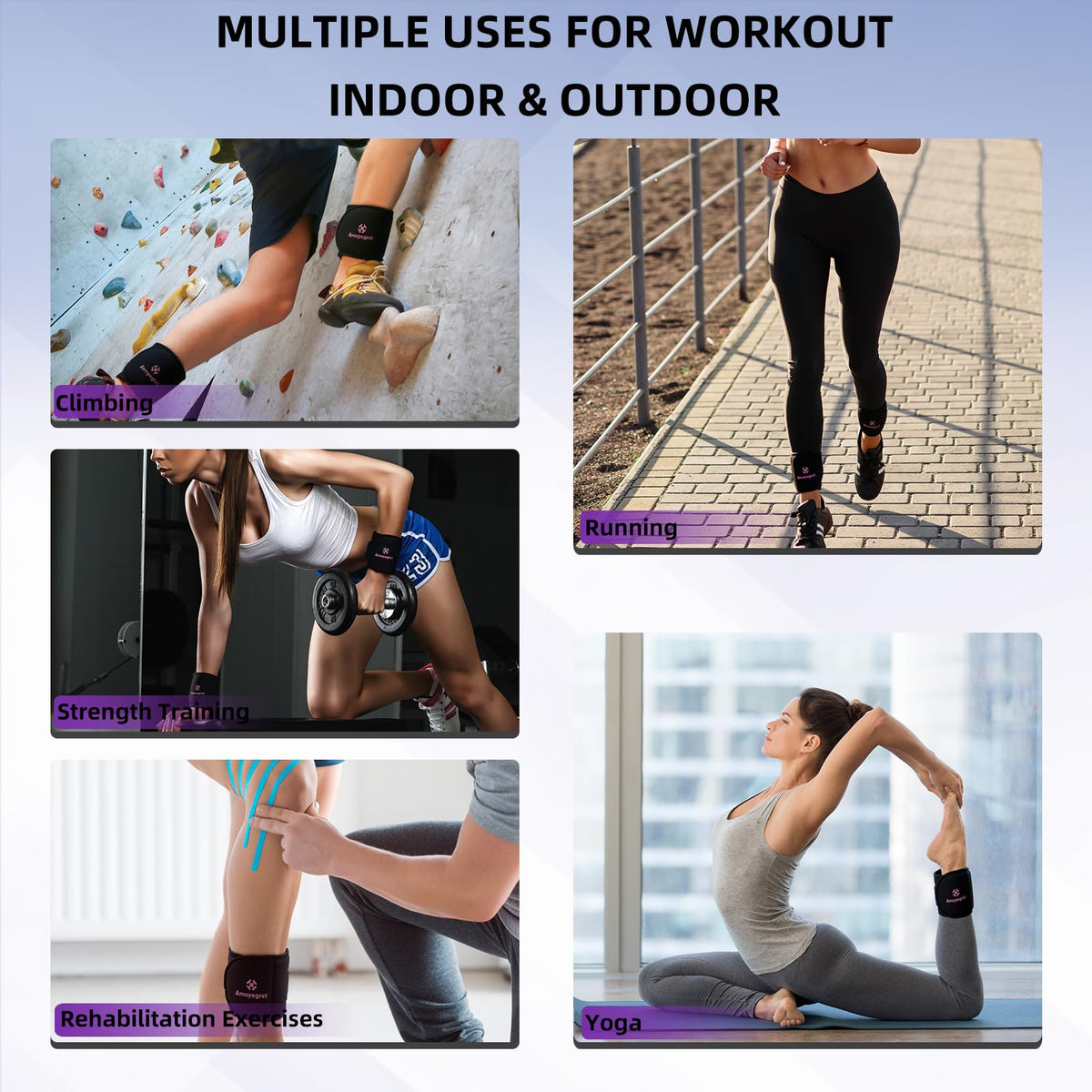 Ankle Weights, Wrist & Leg Weights Set E443