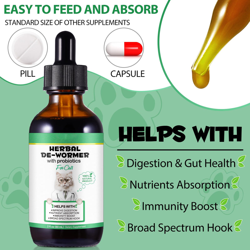 Cat Herbal Probiotics Digestive Supplement Drops 60ml X449