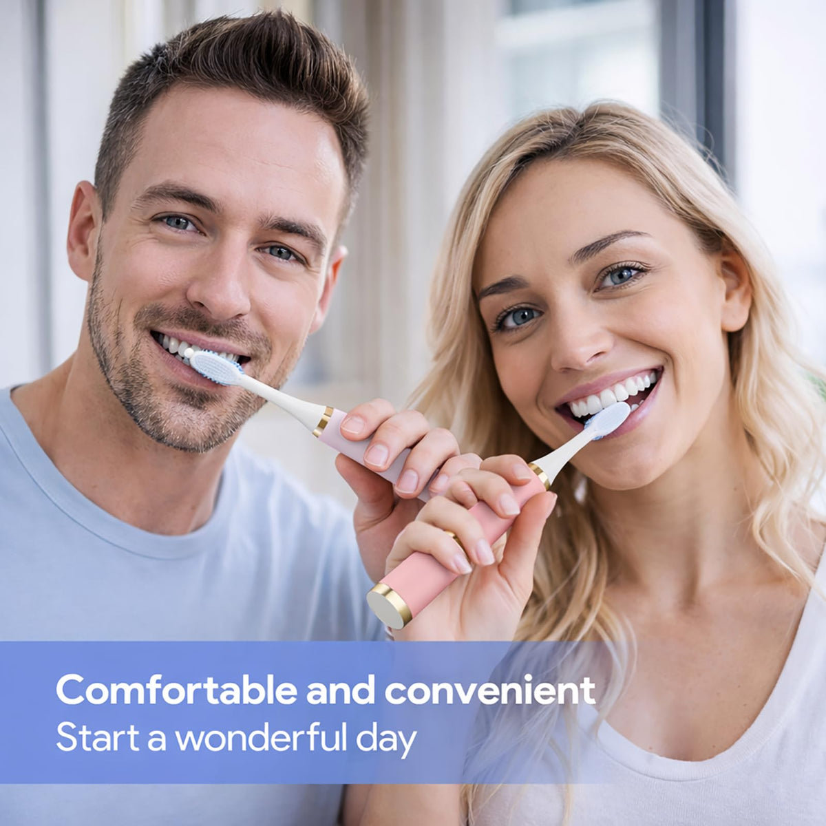2 Pack Electric Toothbrush with 10 Replacement Brush Head C86456