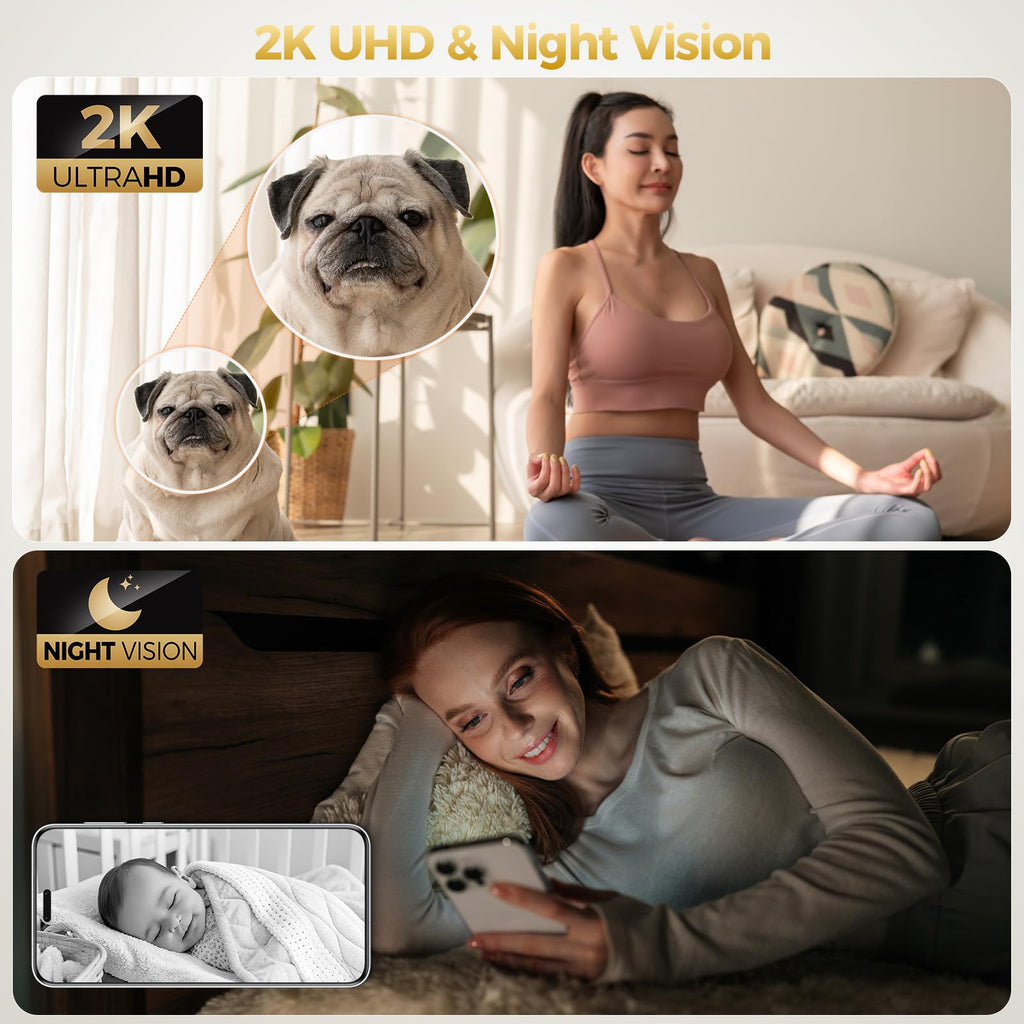 2K Indoor Security Camera 4-Pack with Night Vision L306