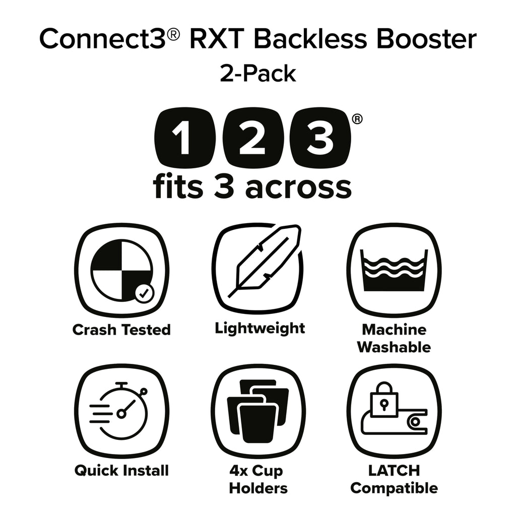 Black Backless Booster, Pack of 2 B63944