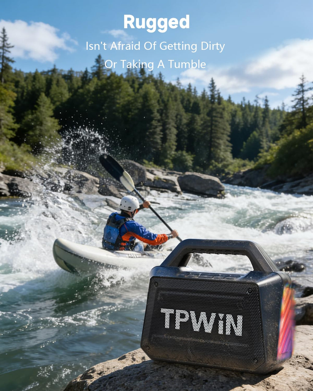 80W IPX6 Waterproof Portable Bluetooth Speaker C682684