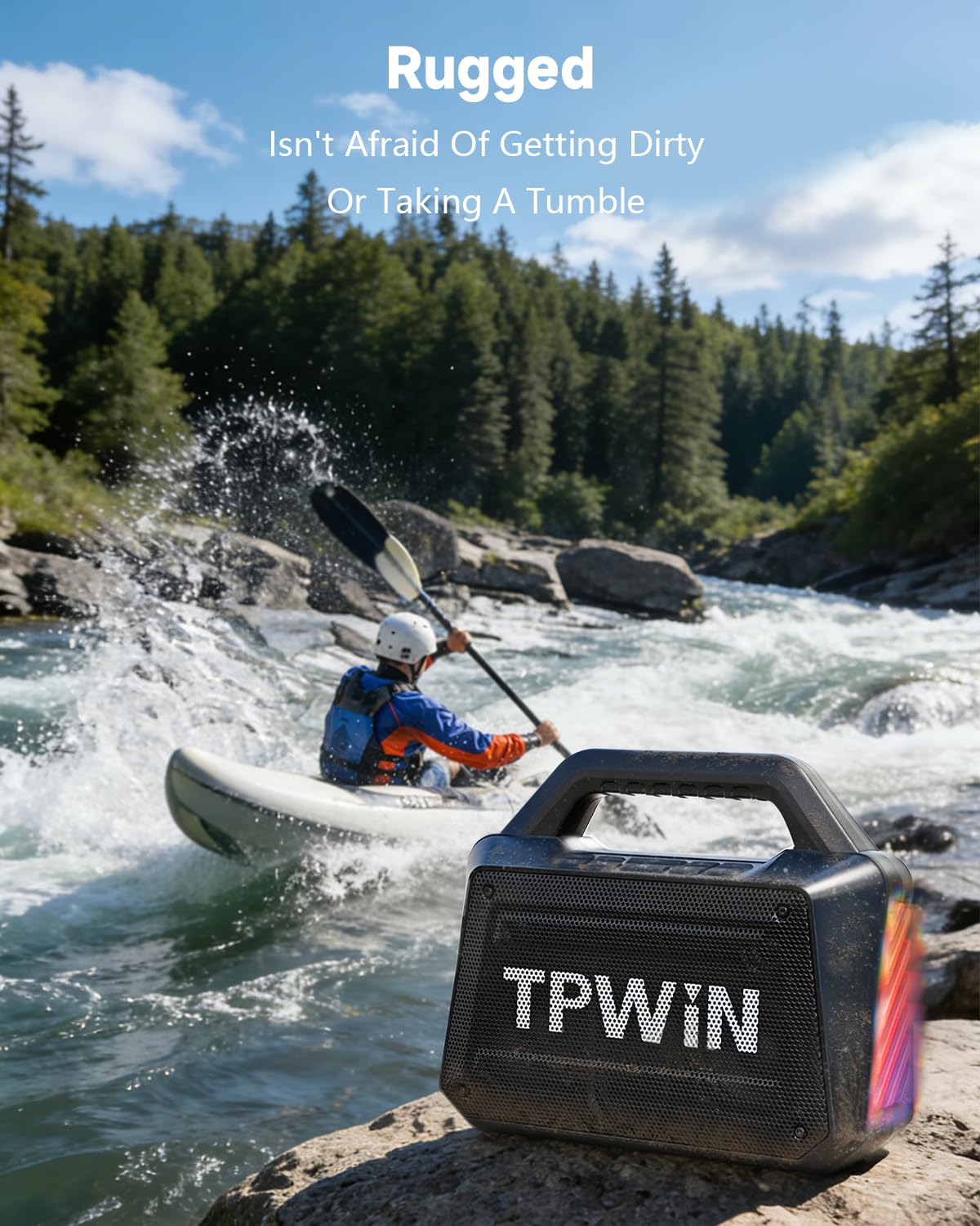 80W IPX6 Waterproof Portable Bluetooth Speaker C682684