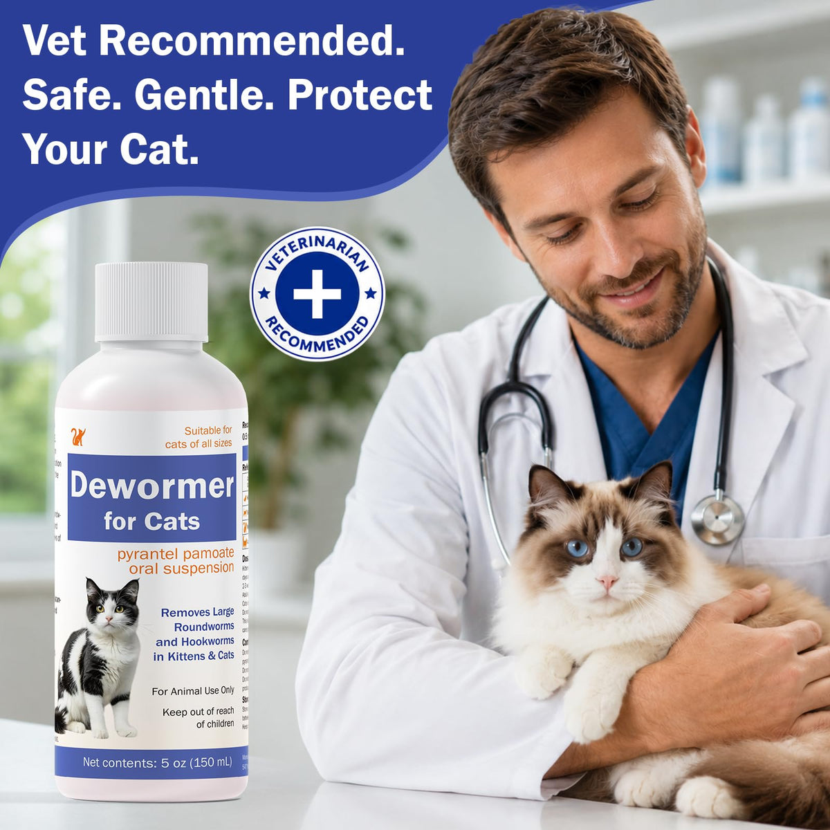 Pyrantel Pamoate Oral Dewormer for Cats & Kittens J1764