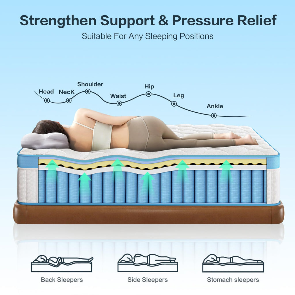 Full Size 12 Inch Firm Hybrid Memory Foam Mattress F39038