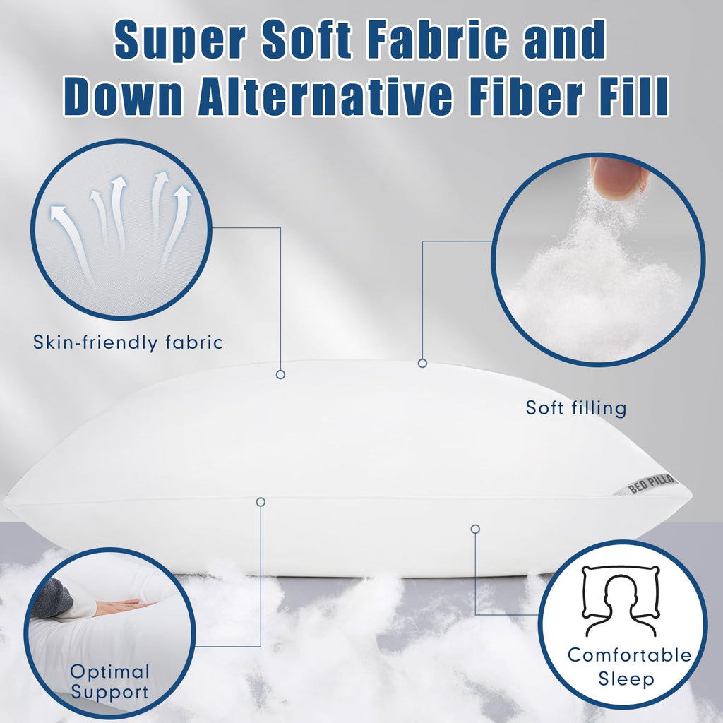 King Size 2 Pack Bed Pillows J627