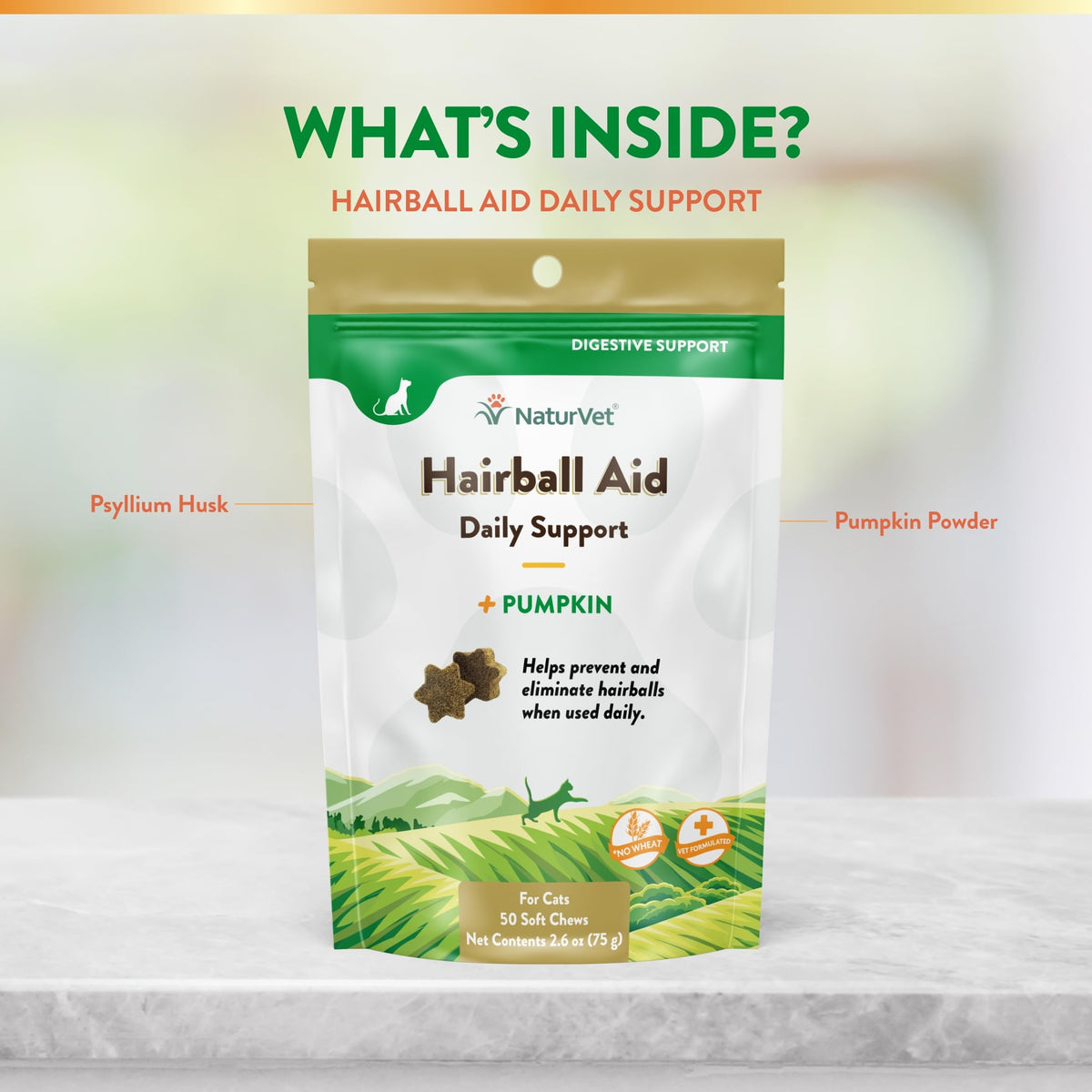 Hairball Remedy Digestive Aid Supplement 50 Soft Chews Y926