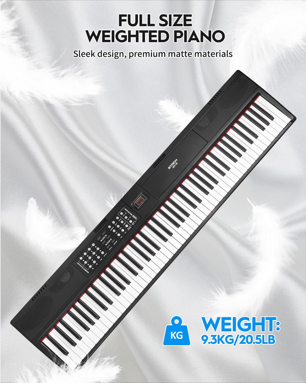 88 Keys Weighted Hammer-Action Digital Piano with Sustain Pedal S77217