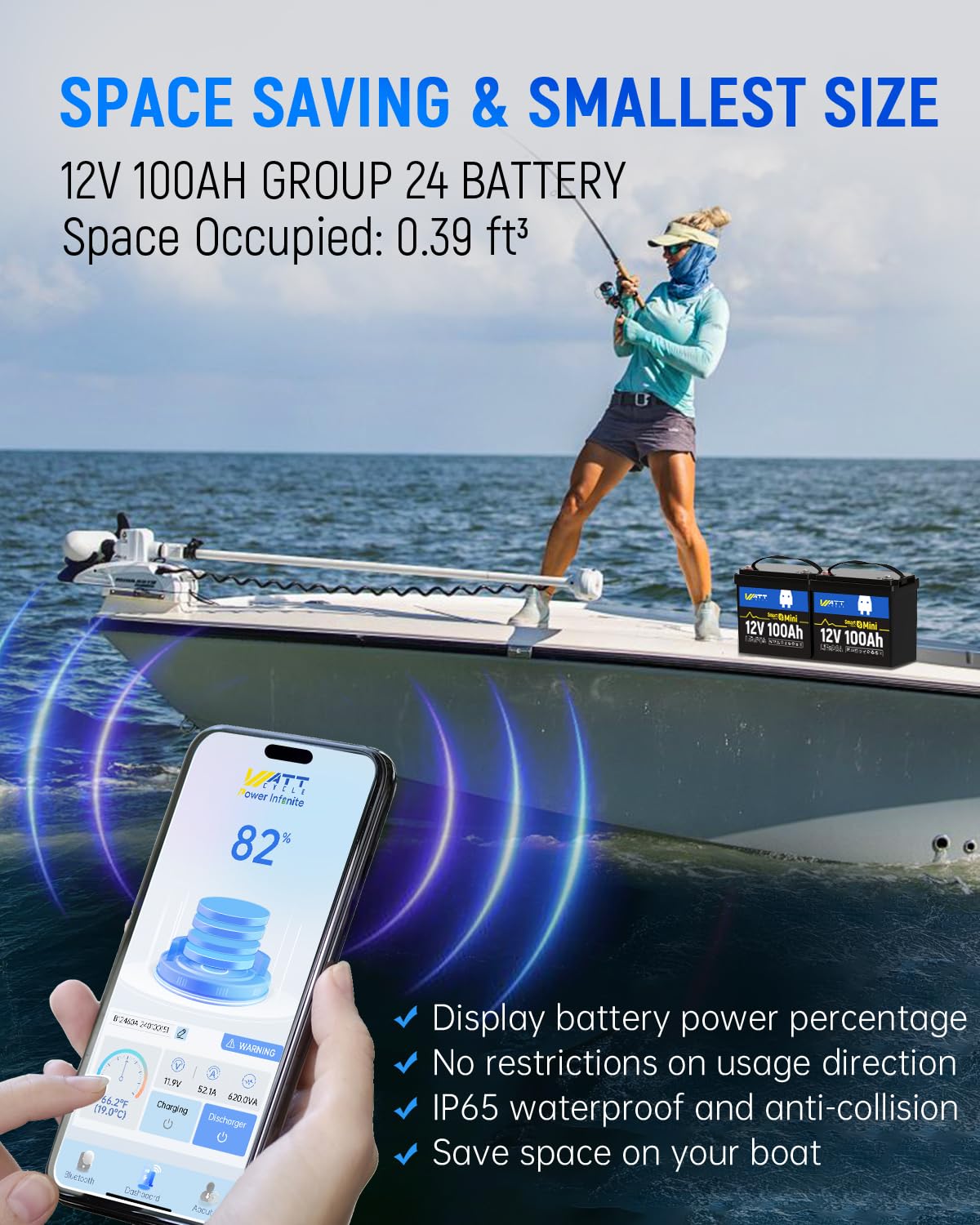 12V 100Ah Mini LiFePO4 Battery Group 24 E165724