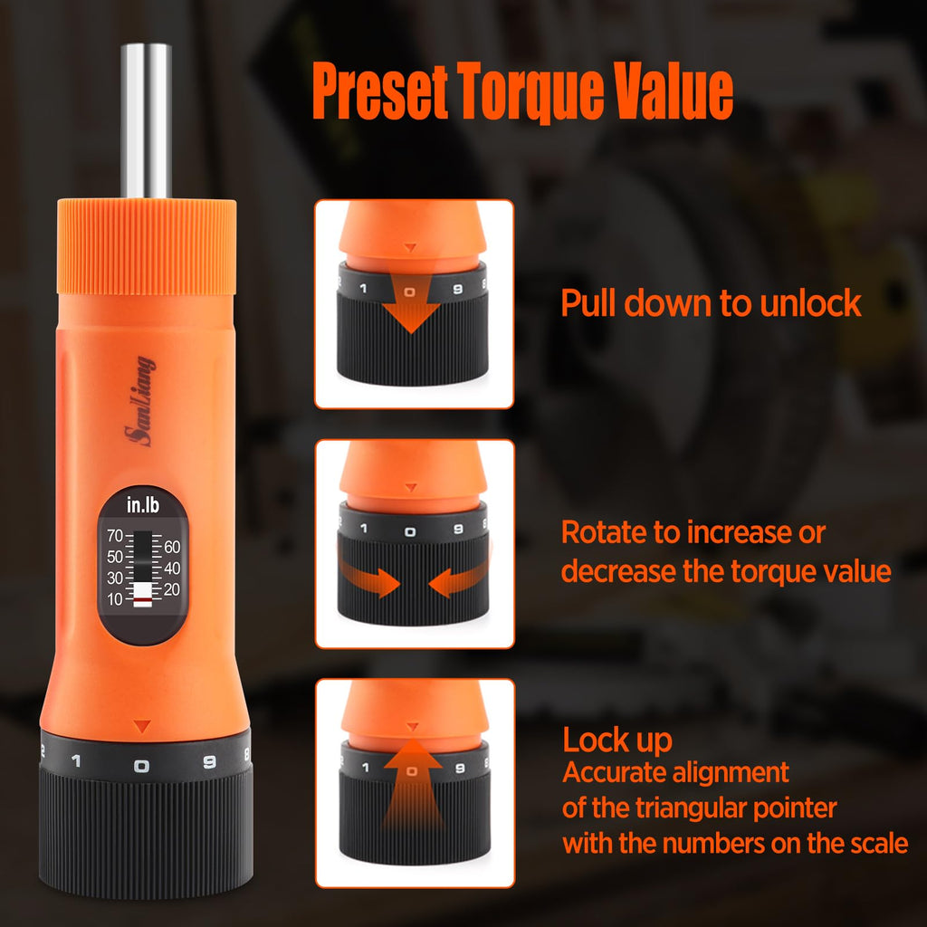 36Pcs Torque Screwdriver Wrench Set with 29 S2 Bits O171