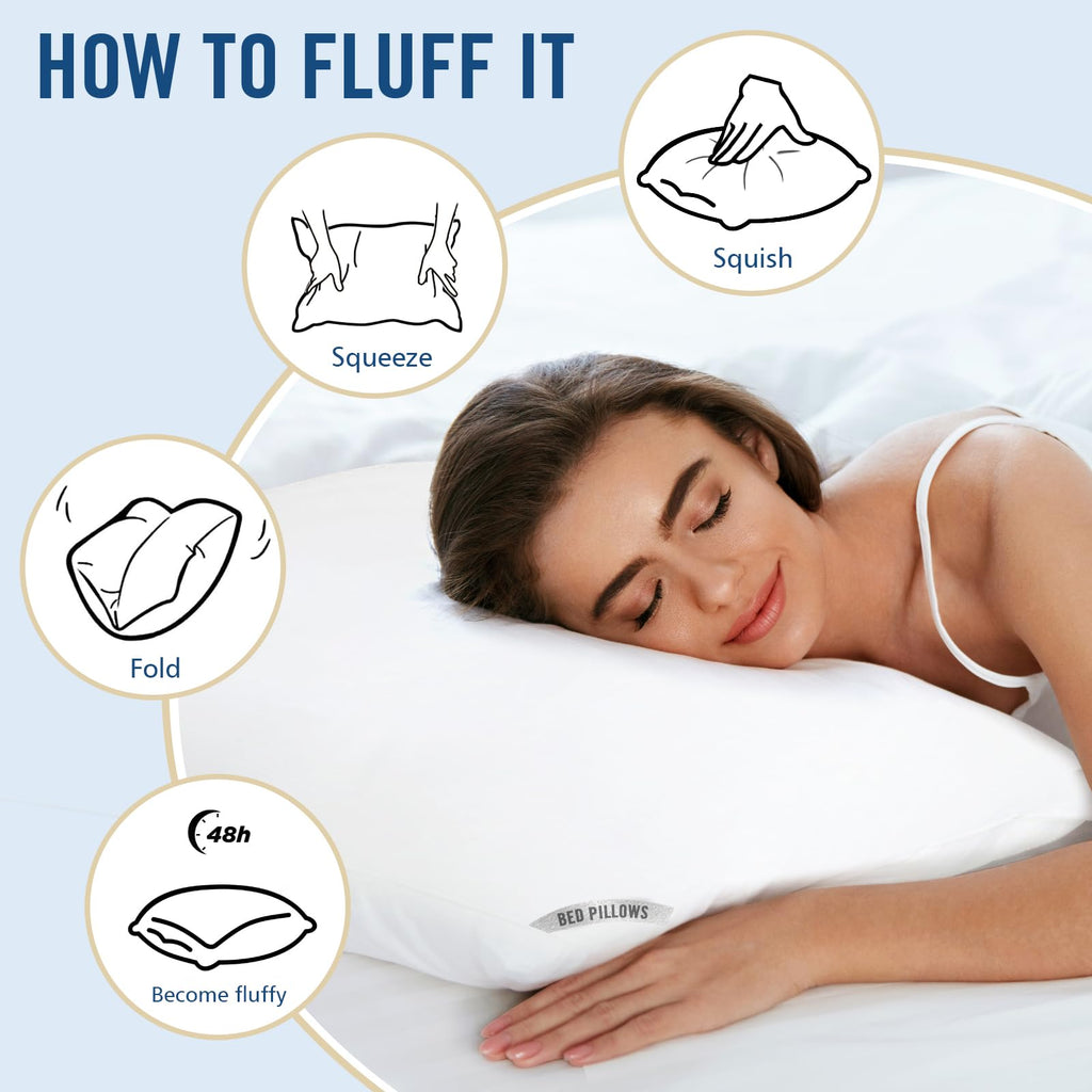 King Size 2 Pack Bed Pillows J627