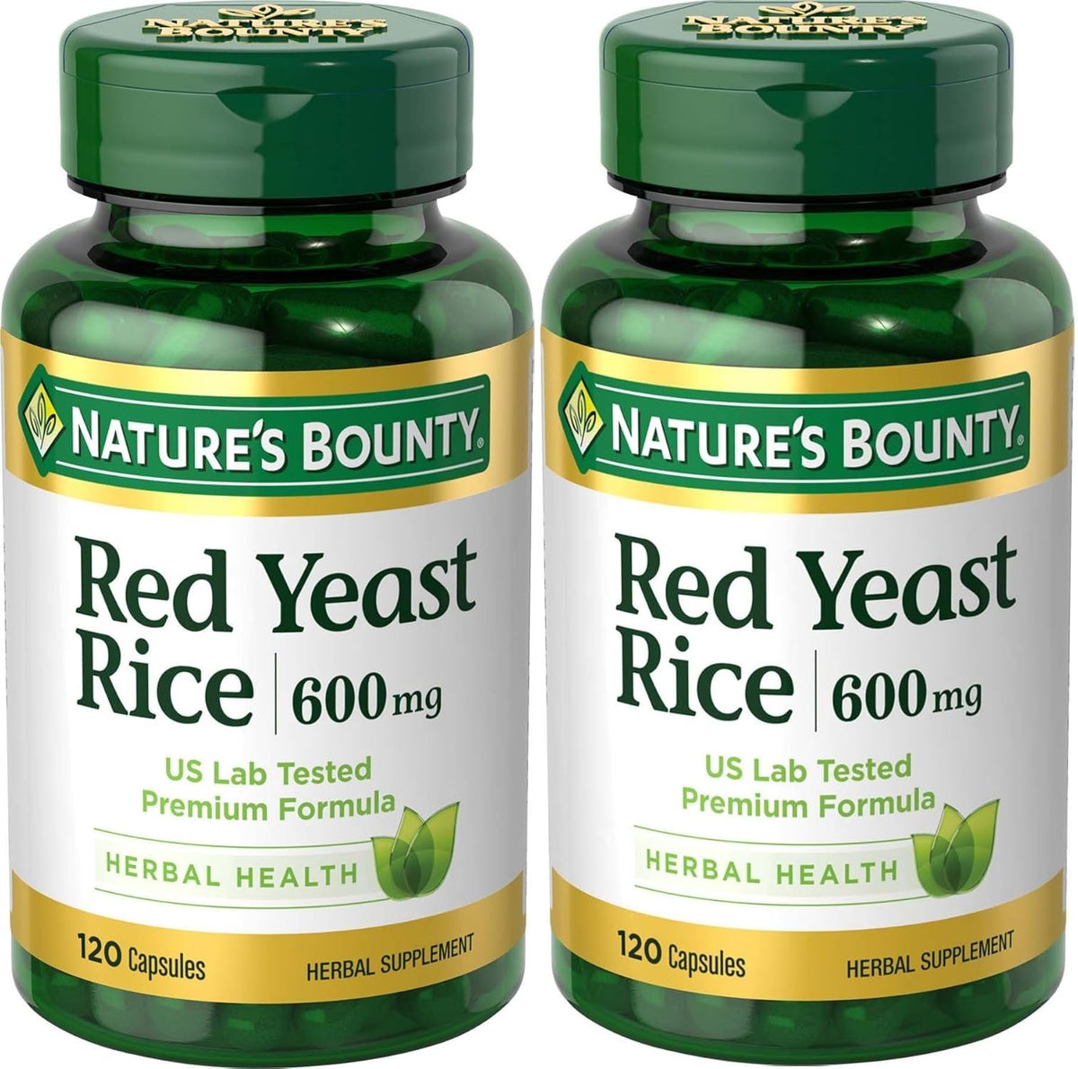 Red Yeast Rice 600mg 120 Capsules Pack of 2 K718
