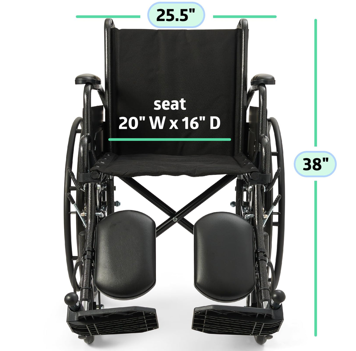 Lightweight Wheelchair with Swing-Back Desk-Length Arms and Elevating Leg Rests Y45154