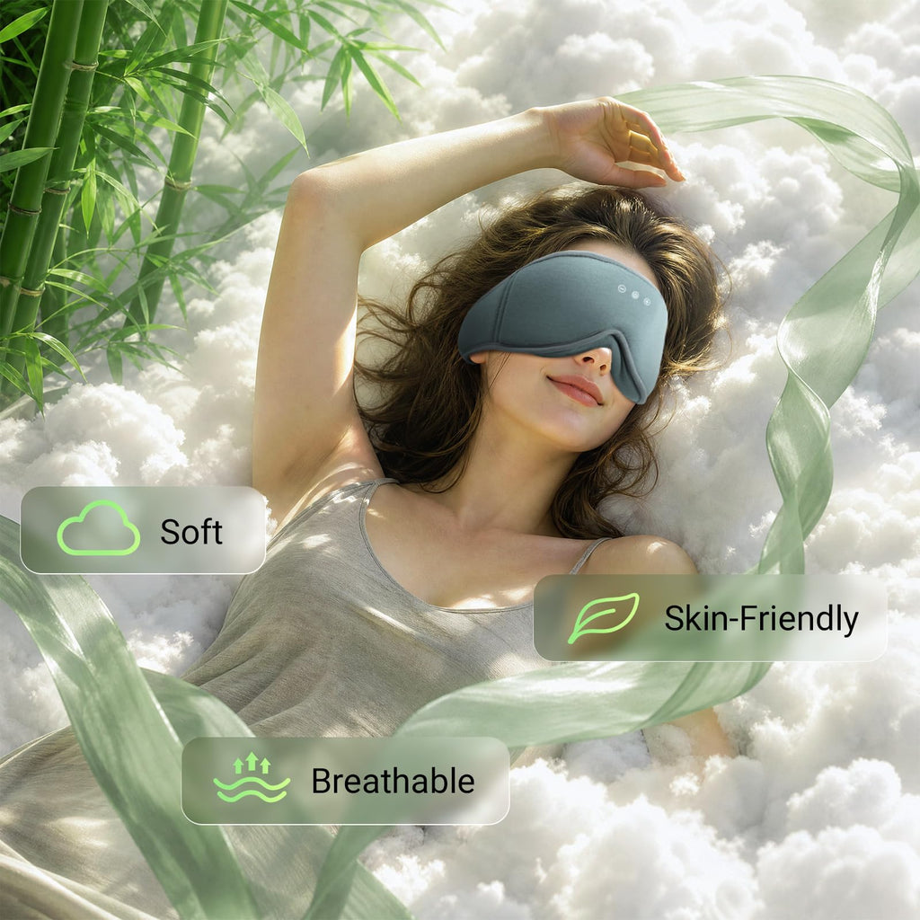 Bamboo Cotton Sleep Mask with Bluetooth Headphones T43419