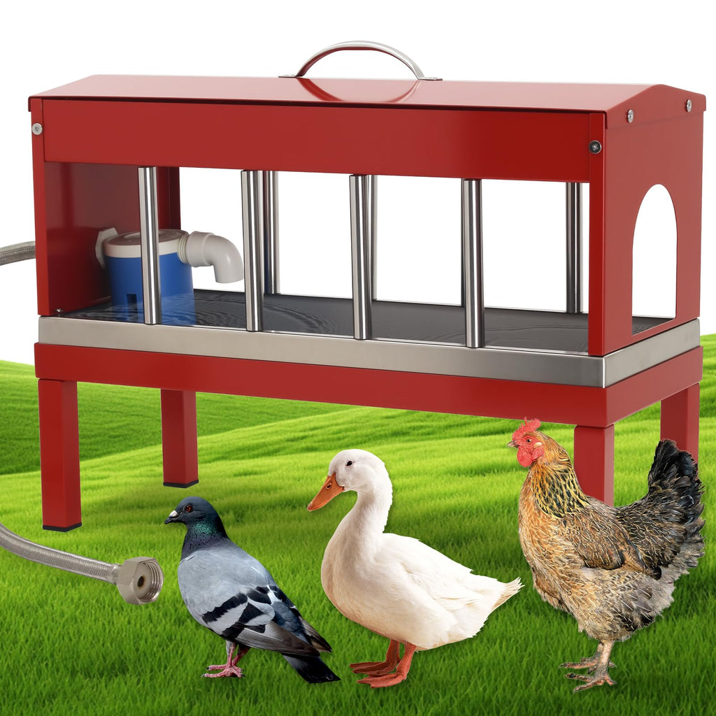 Automatic Stainless Steel Poultry Waterer Dispenser N3473