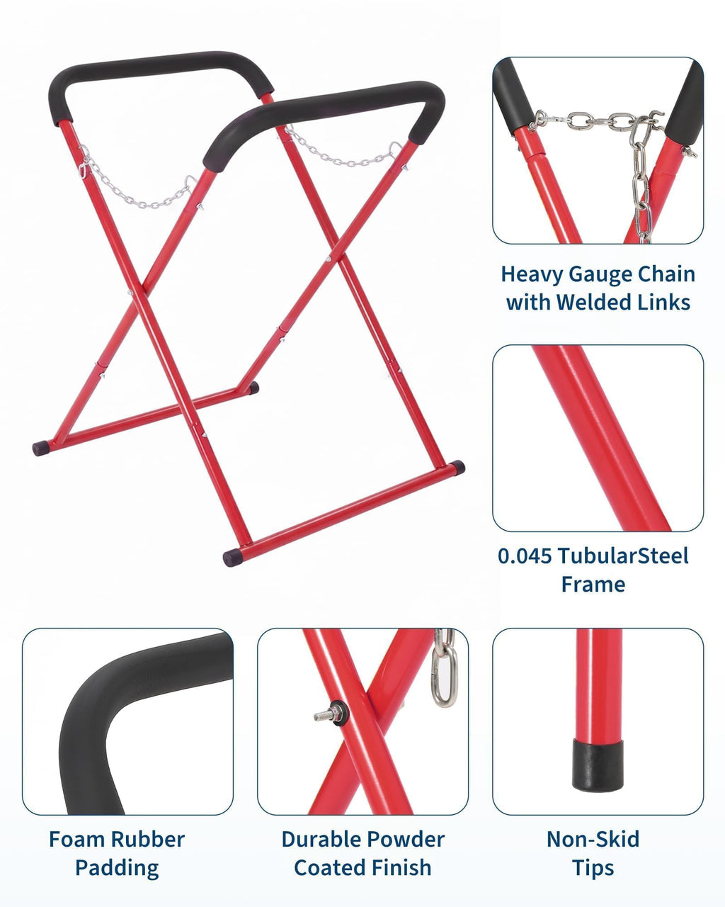 Folding Auto Body Work Stand 500 LBS Capacity Adjustable Height J360669