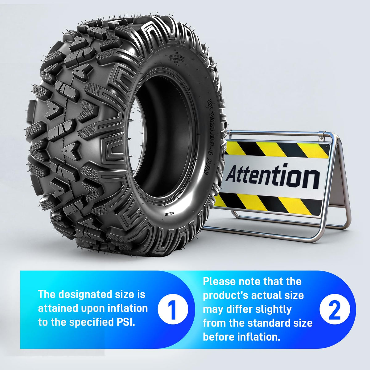 19x7-8 All-Terrain ATV Tires Pack of 2 U1722