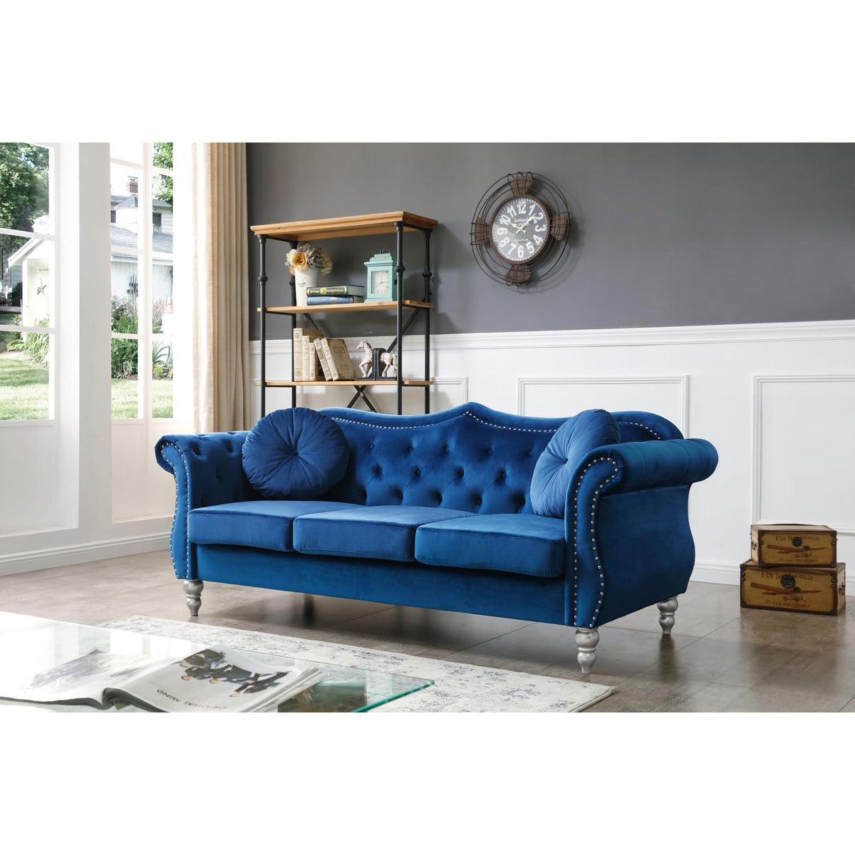 Velvet Sectional Sofa X32587