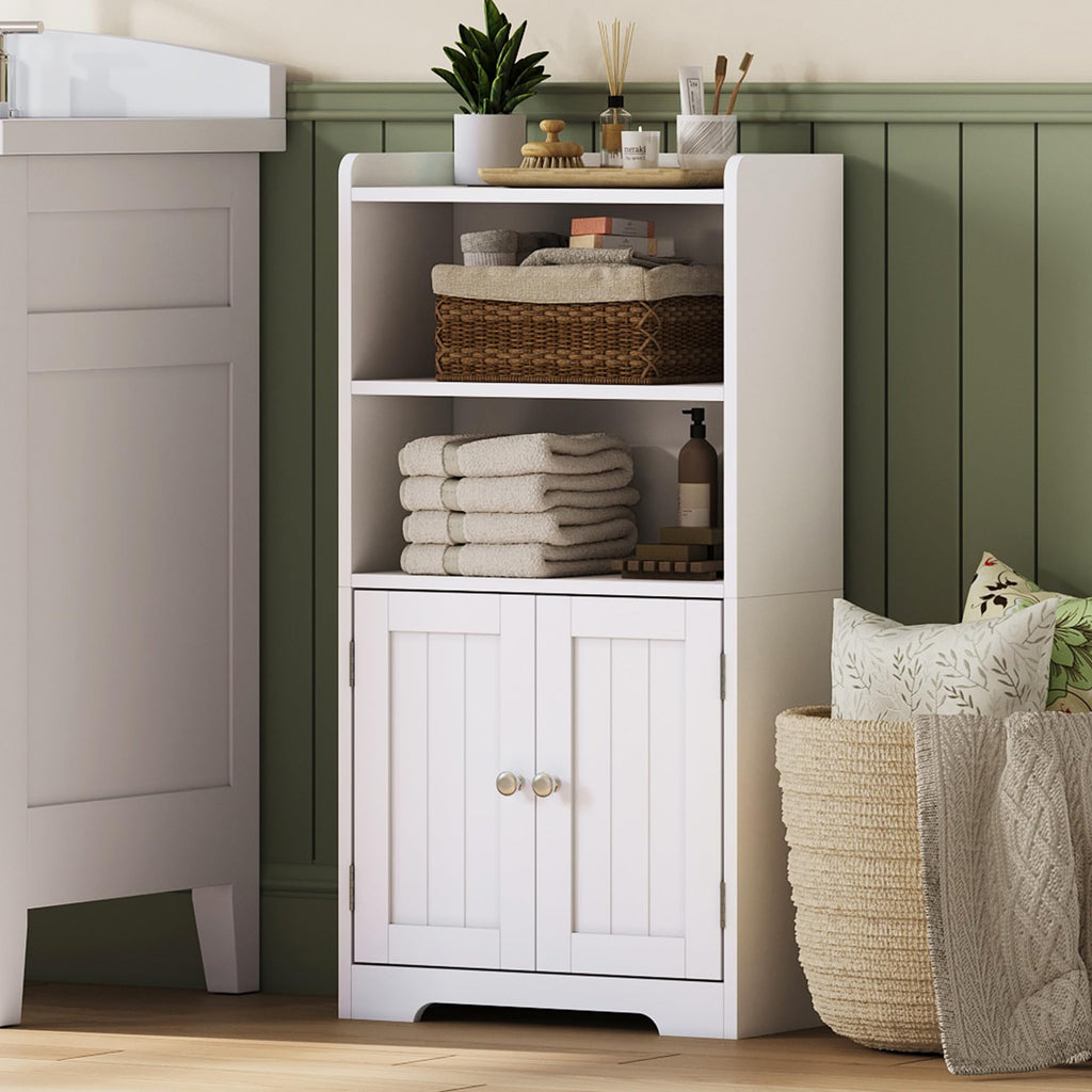 Small Bathroom Storage Cabinet with 2 Door and Shelves Q91770