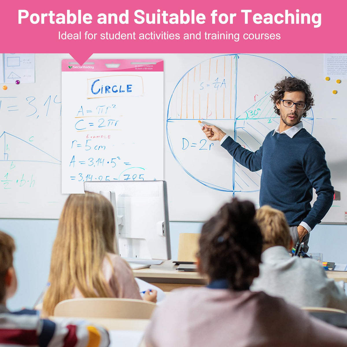 Sticky Easel Pad 25 x 30 Inch Flip Chart Paper 30 Sheets 4 Pads K271084