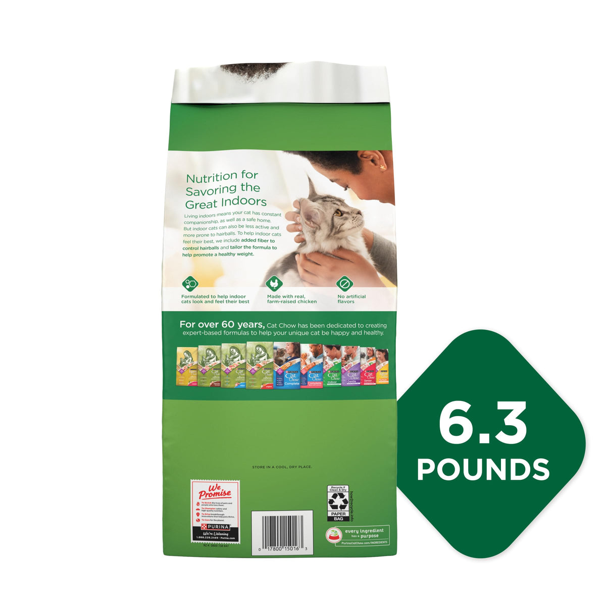 Indoor Dry Cat Food 6.3 lb. Bag T25104