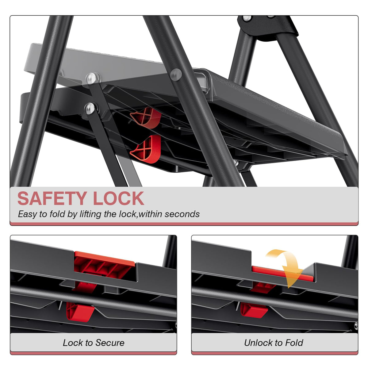 2 Step Steel Step Ladder with Handrail G578047