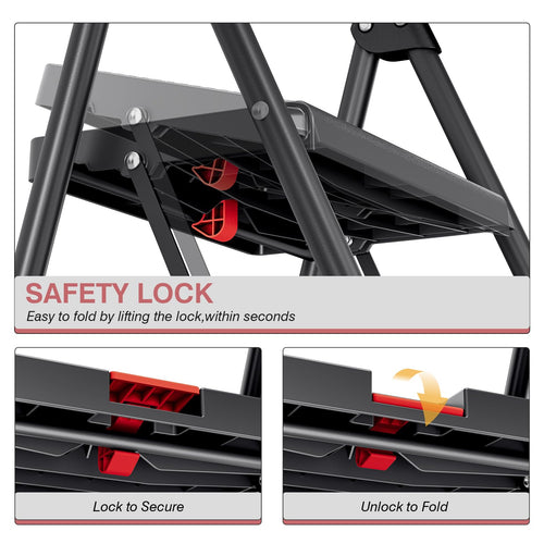 2 Step Steel Step Ladder with Handrail G578047