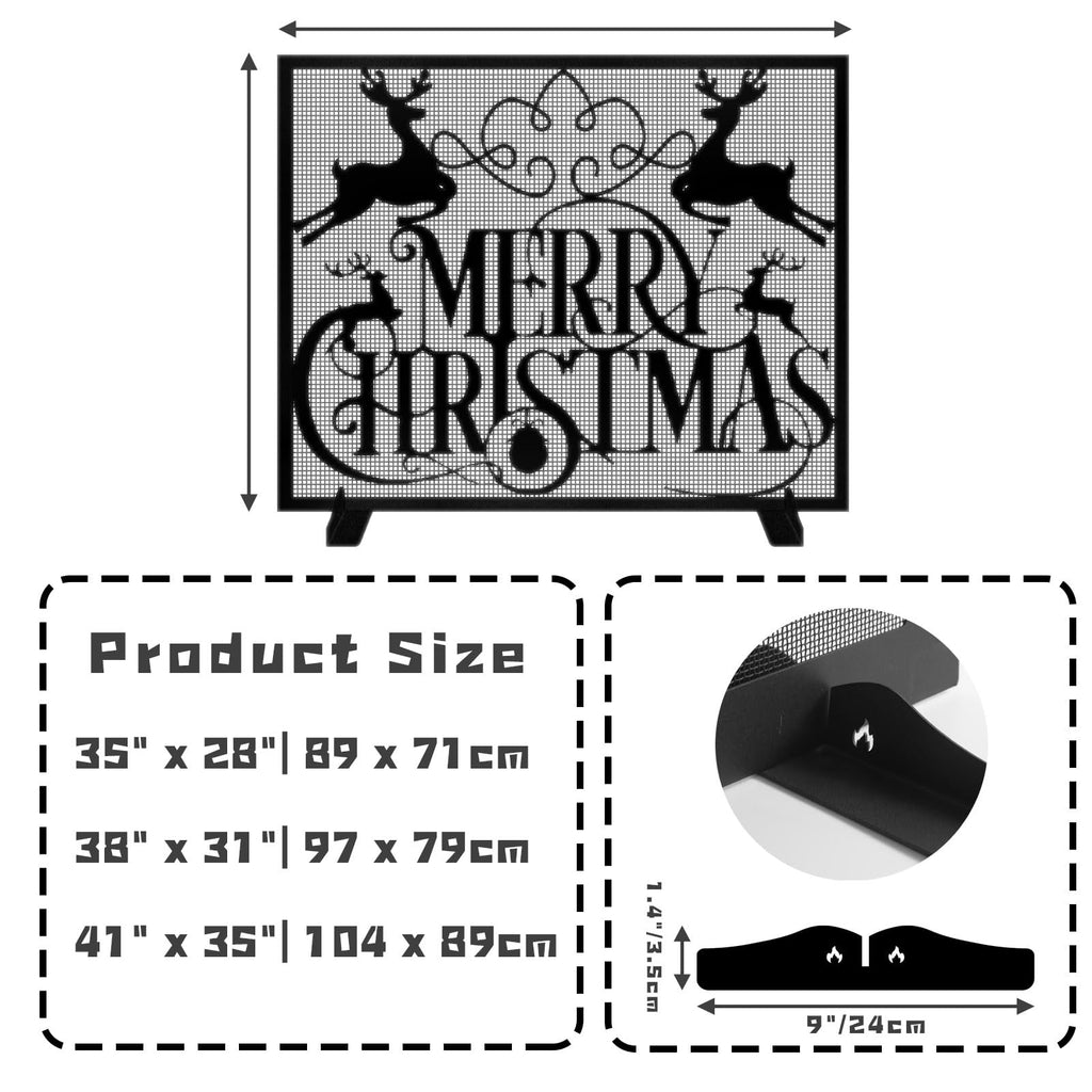Christmas Fireplace Screen Q405