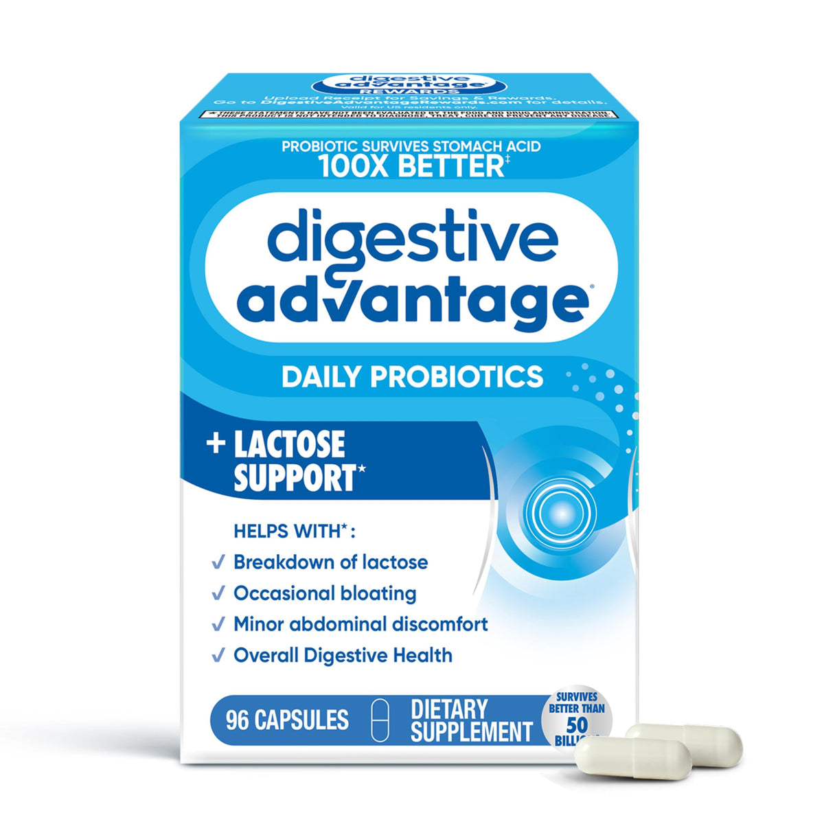Probiotics + Lactase Digestive Enzymes 96ct W12979