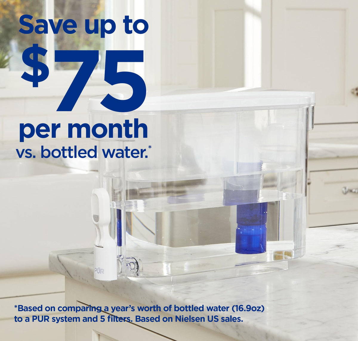 White Water Filter Dispenser with Filter L95813