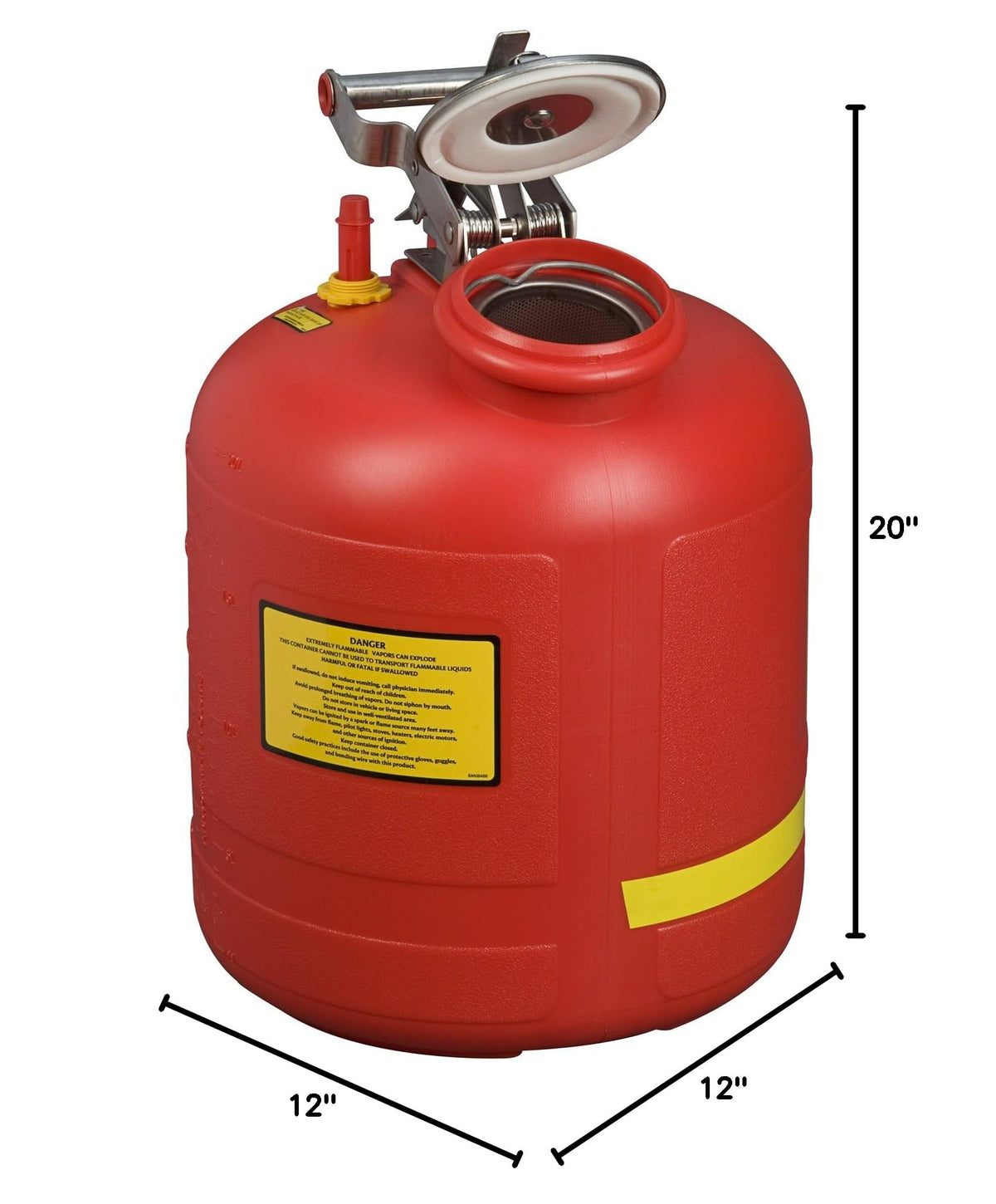 Polyethylene Safety Liquid Disposal Can with Stainless Steel Q4035