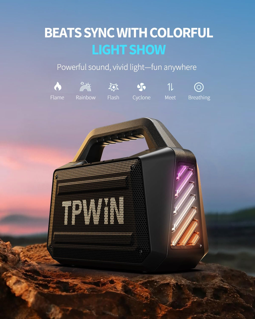 80W IPX6 Waterproof Portable Bluetooth Speaker C682684