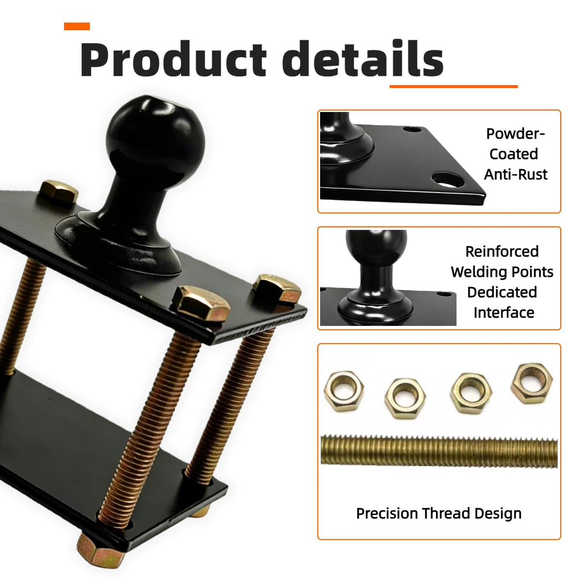Trailer Sway Control Adapter 2"x3" A-Frame Powder-Coated Steel H1806