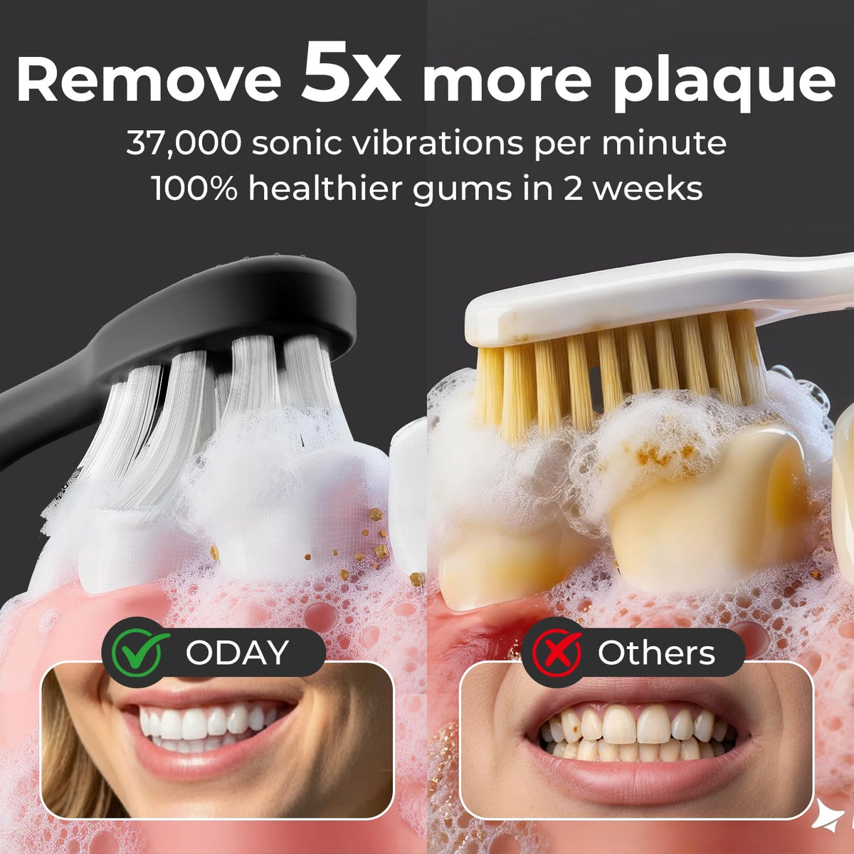 Rechargeable UV Sanitizing Sonic Toothbrush Black White S186