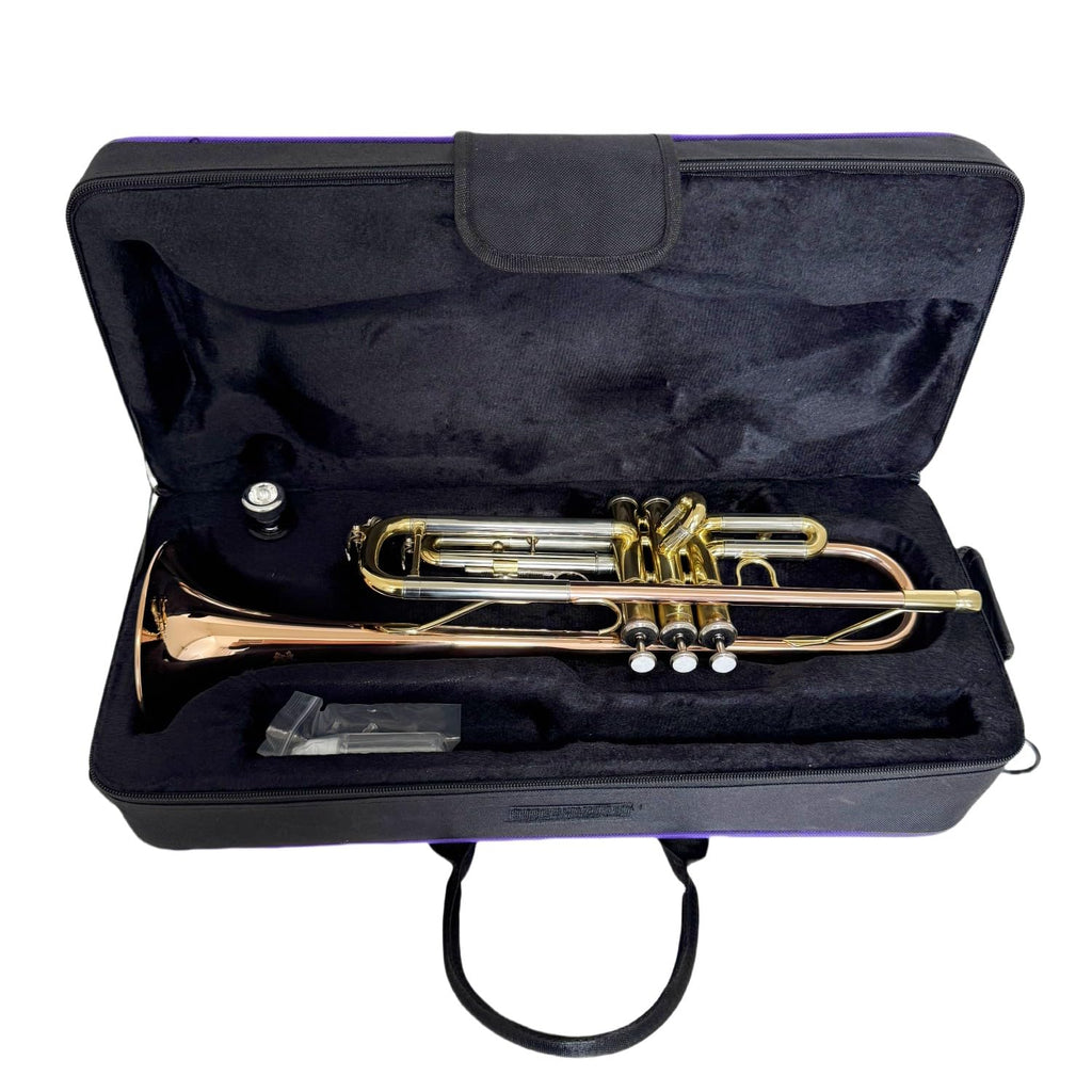 Bb Standard Brass Trumpet Set with Case, Gloves, Mouthpiece and Clean Kit Z1607