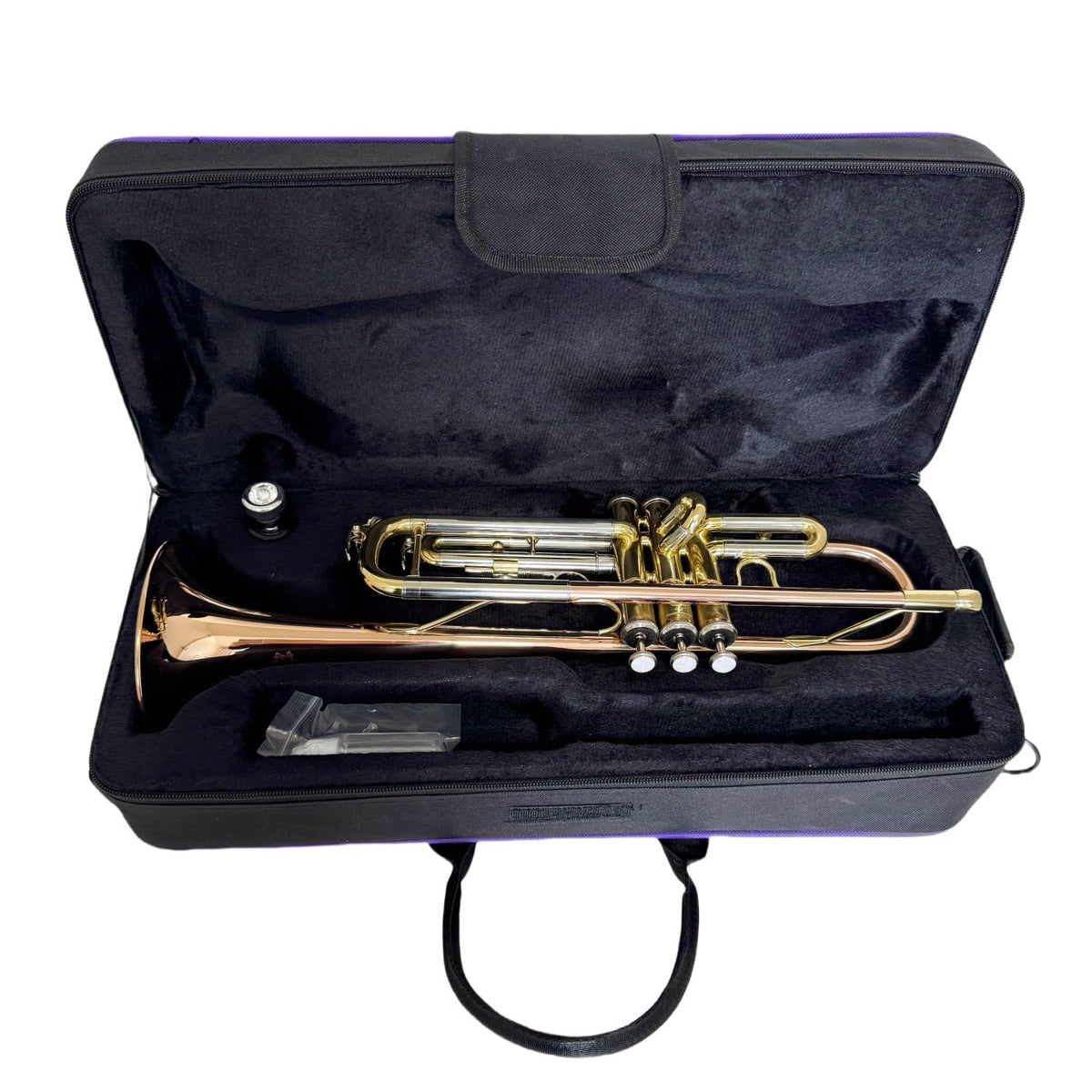 Bb Standard Brass Trumpet Set with Case, Gloves, Mouthpiece and Clean Kit Z1607