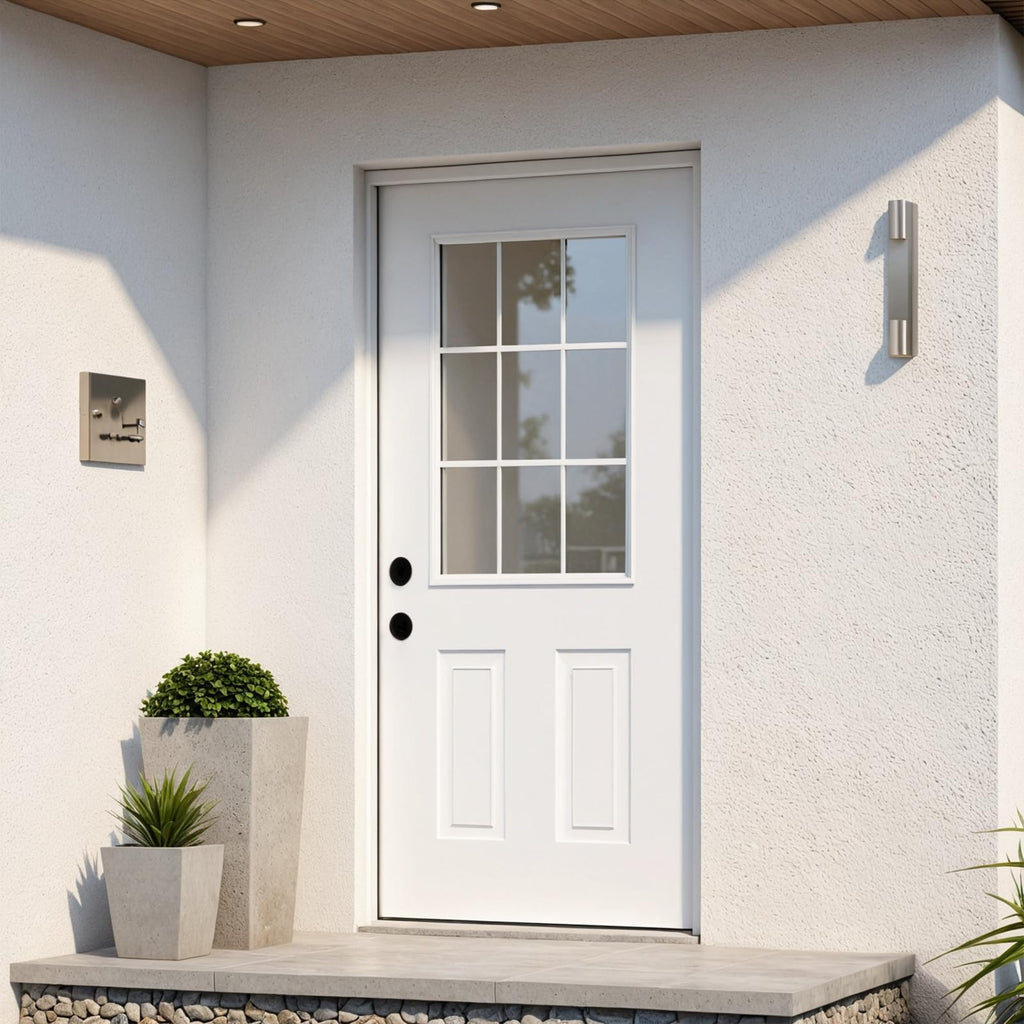 36 x 80 Fiberglass Entry Door with Vinyl Frame Low-E Glass Right Hand Inswing K42492