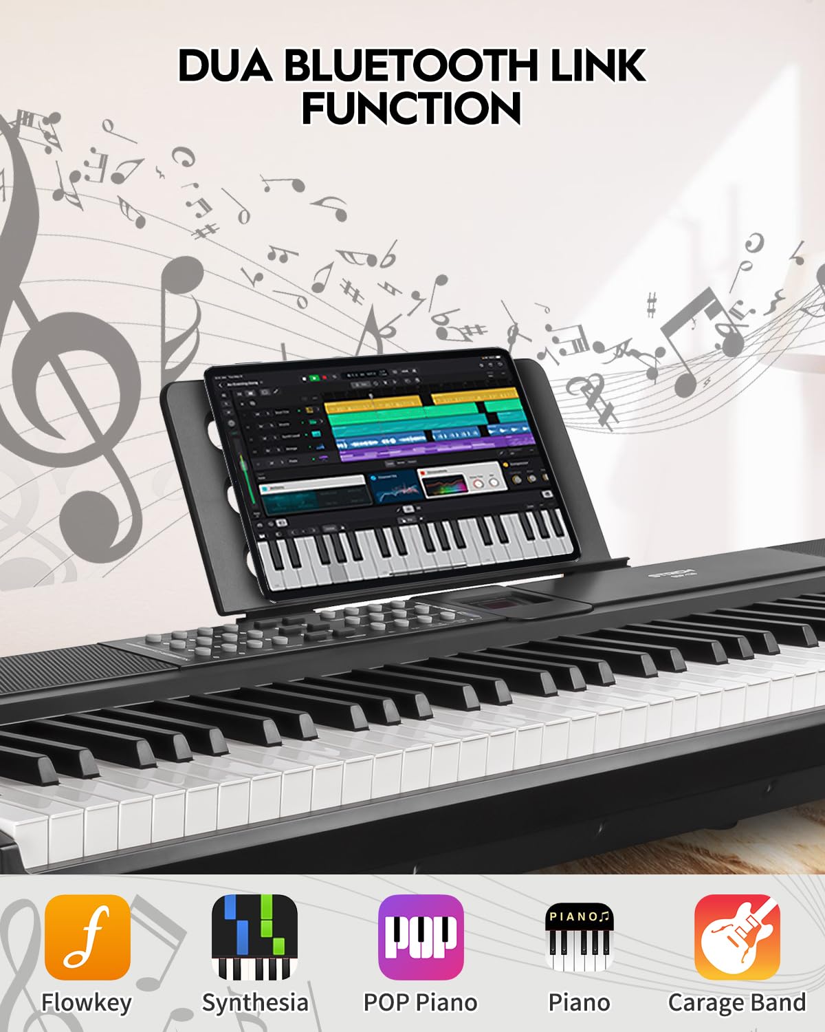 88 Keys Weighted Hammer-Action Digital Piano with Sustain Pedal S77217