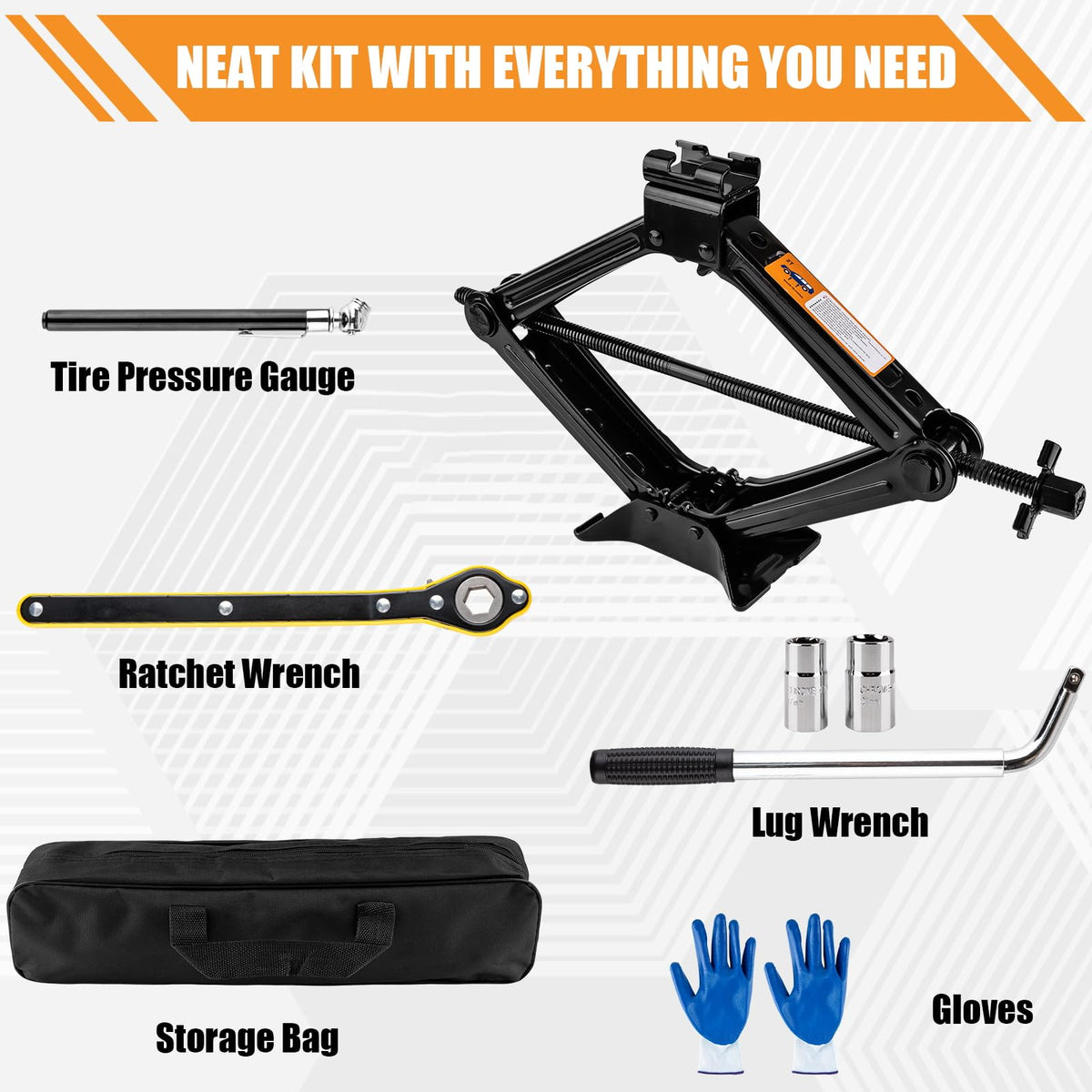2 Ton Scissor Jack Kit with Lug Wrench K384162
