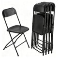 4 Pack Black Plastic Folding Chairs L717