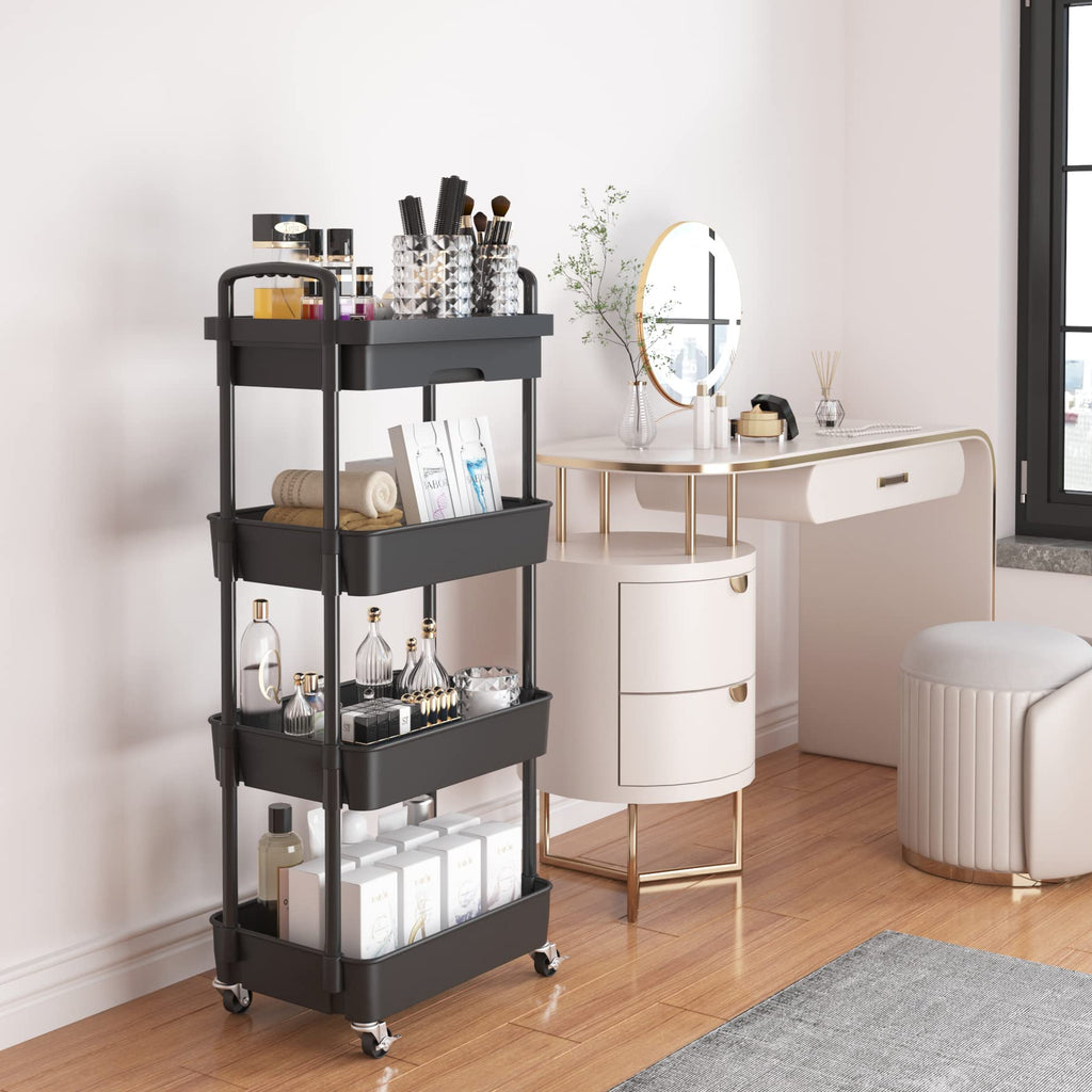 4-Tier Utility Cart with Drawer & Wheels L41886