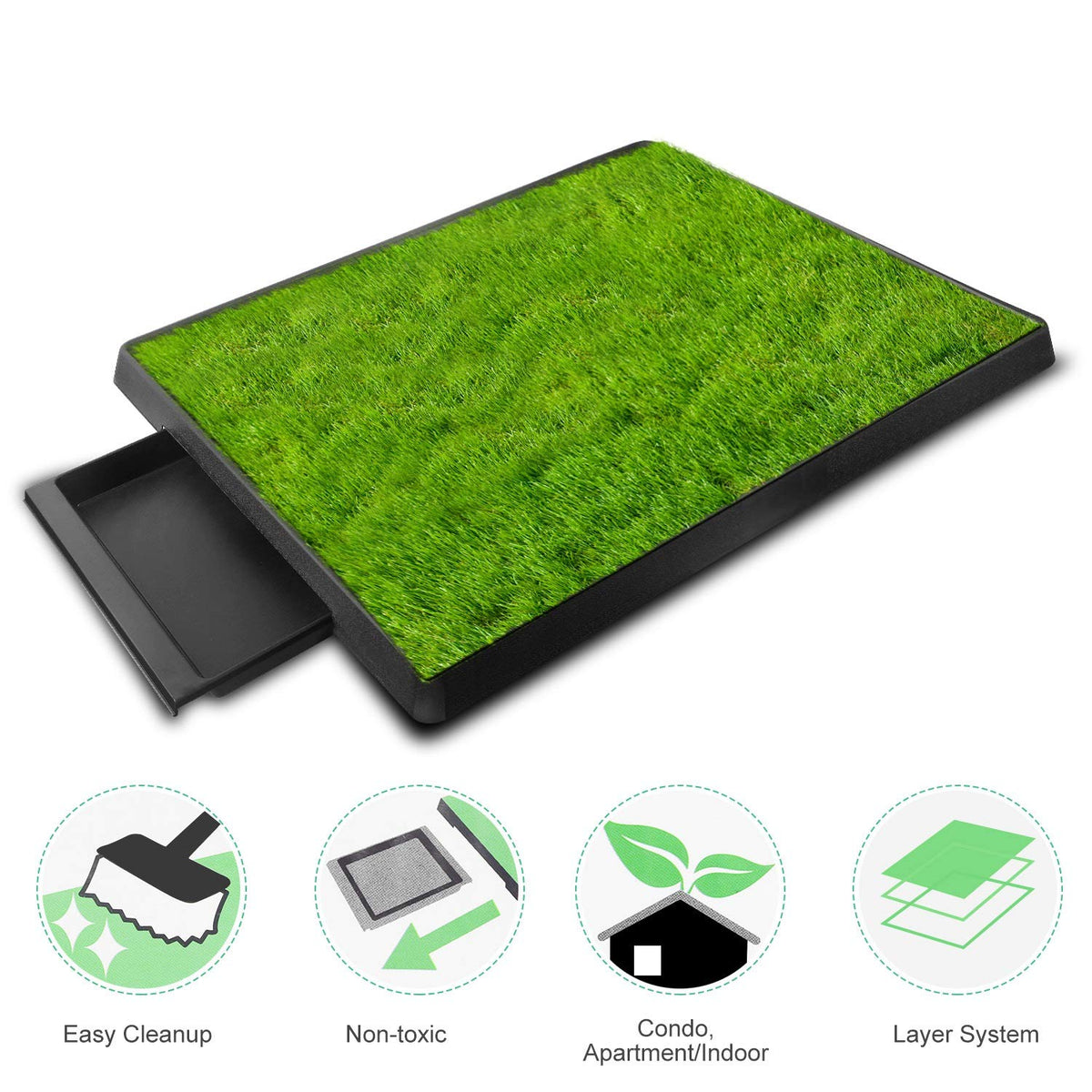 Indoor Dog Toilet with Artificial Grass 25" x 20" S543838
