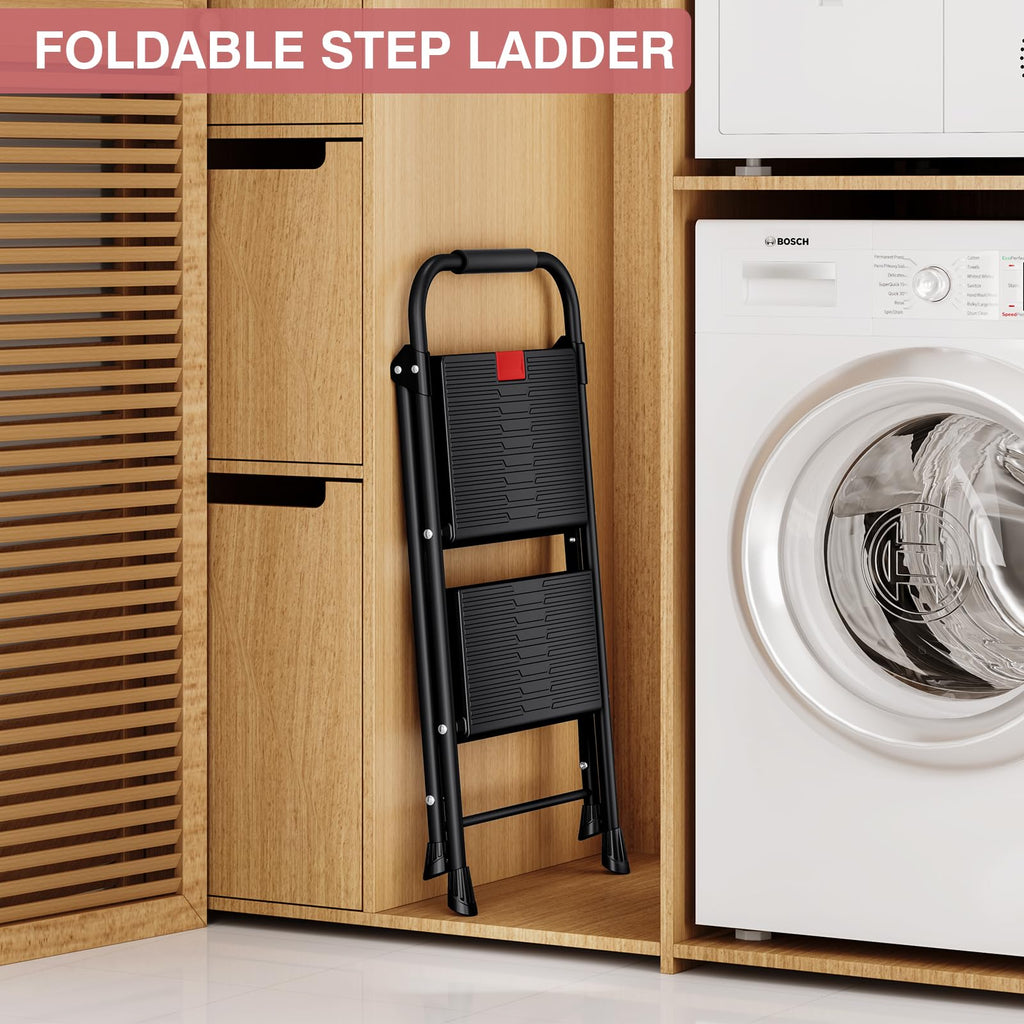 2 Step Steel Step Ladder with Handrail G578047
