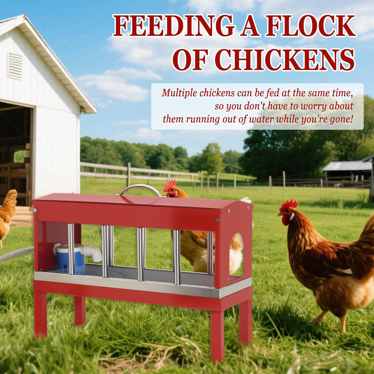 Automatic Stainless Steel Poultry Waterer Dispenser N3473
