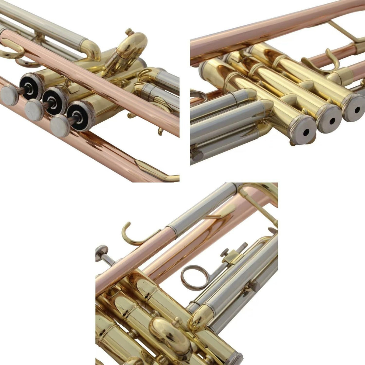 Bb Standard Brass Trumpet Set with Case, Gloves, Mouthpiece and Clean Kit Z1607
