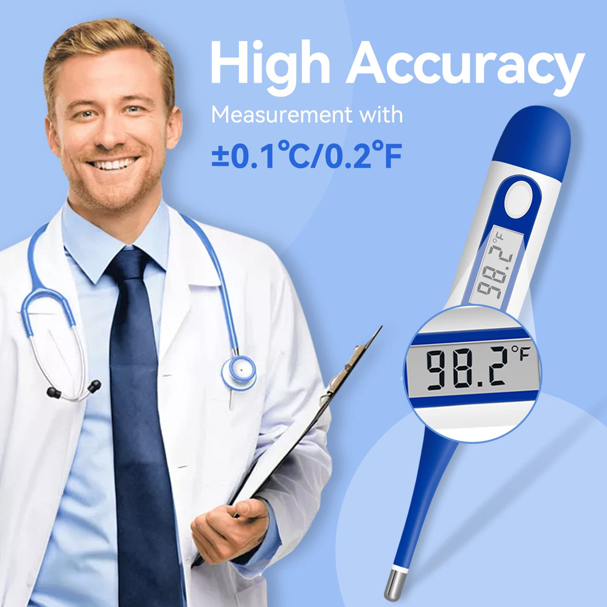 Digital Thermometer with Fever Alarm U60449